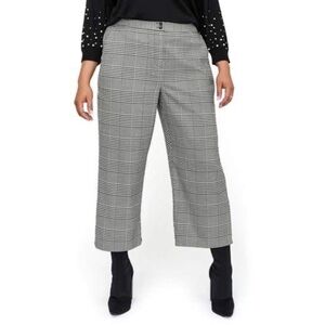 NWT Michel Studio houndstooth trousers cropped pants trendy modern office career